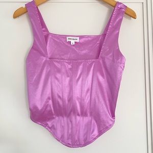 Metallic bustiers top